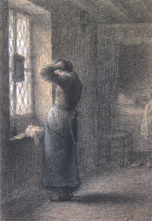 Morning toilet de Jean-François Millet