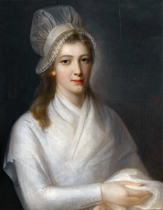 Portrait of Charlotte Corday (1768-1793) de Jean-Jacques Hauer