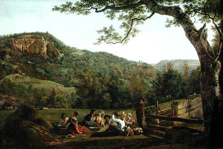 Haymakers Picnicking in a Field de Jean Louis De Marne
