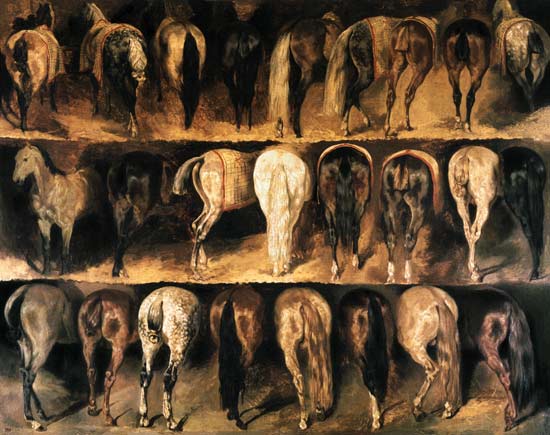 Horses' Hindquarters de Jean Louis Théodore Géricault