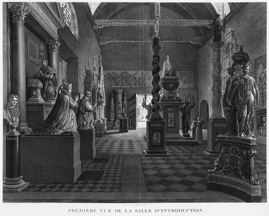 First view of the introductory room, Musee des Monuments Francais, Paris, illustration from ''Vues p de Jean Lubin Vauzelle