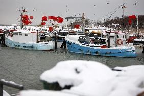 Winterwetter auf Insel Poel