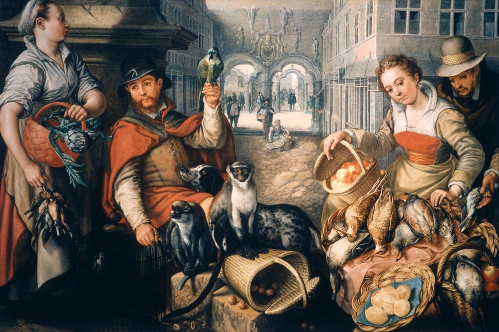 Exotic animal seller de Joachim Beuckelaer