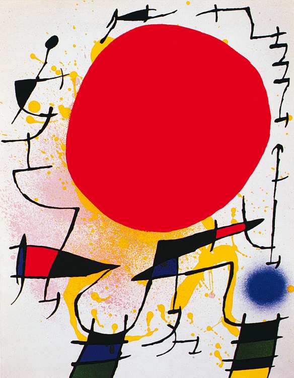 El sol rojo - (JM-793) - Poster de Joan Miró