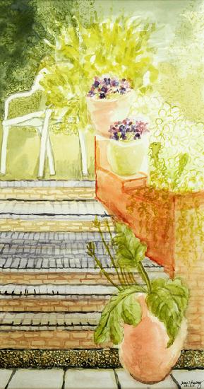 Cynthias Garden Steps and Pots