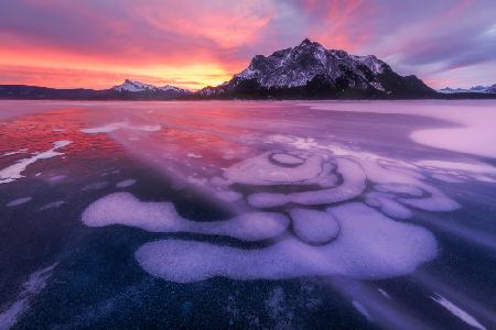 Sunrise at Abraham Lake