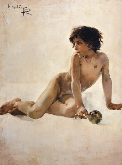 Retrato de un niño desnudo