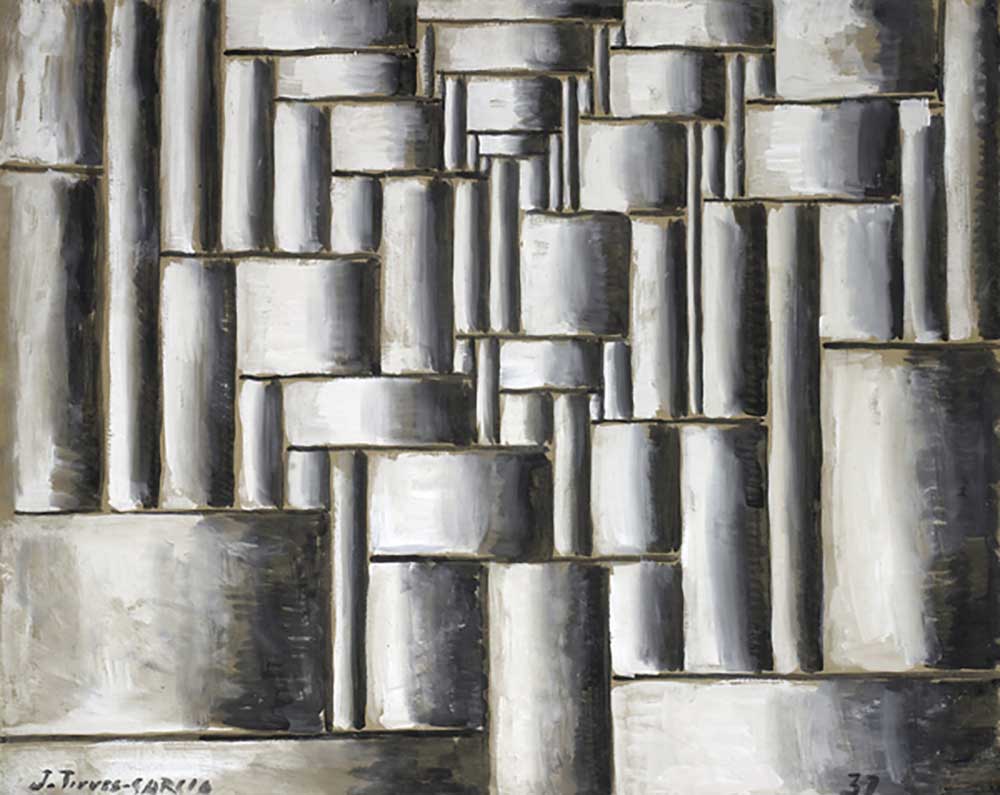 Composición abstracta tubular, 1937 de Joaquin Torres-Garcia