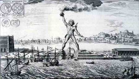 The Colossus of Rhodes, from 'Entwurf einer historischen Architektur' de Johann Bernhard Fischer von Erlach