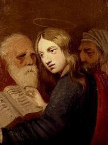 12-year-old Jesus with the document scholars