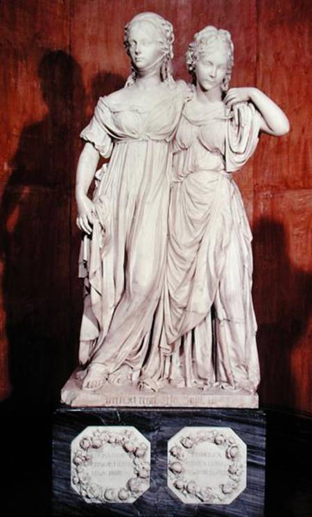 Double statue of the Princesses Louise (1776-1810) and Frederica (1778-1841) of Prussia de Johann Gottfried Schadow