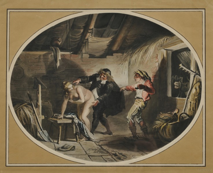 La Jument du compère Pierre (after the poem by Jean de La Fontaine) de Johann Heinrich Ramberg