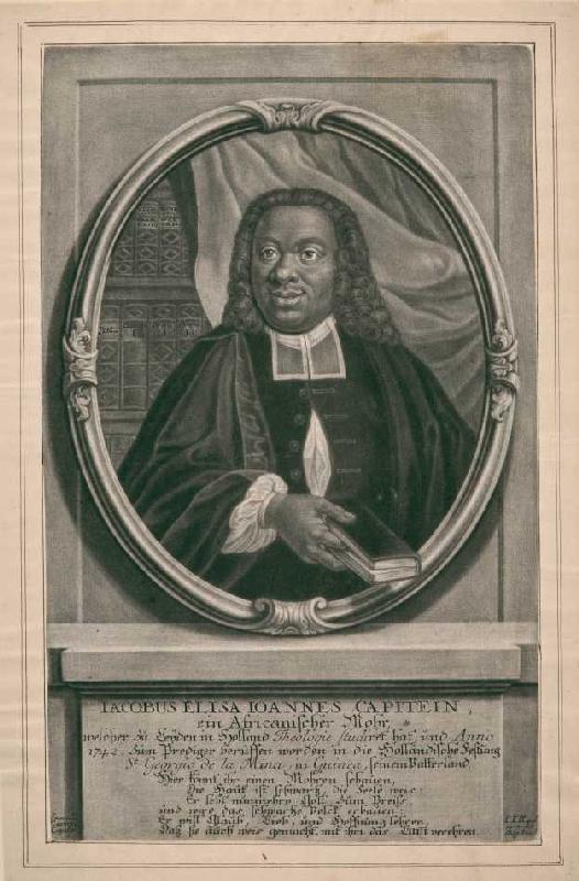 Jacobus Elisa Johannes Capitein (nach einer Vorlage aus Leyden von 1742). de Johann Jakob Haid