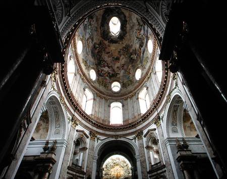 Interior view of the dome (photo) de Johann & Joseph Fischer von Erlach