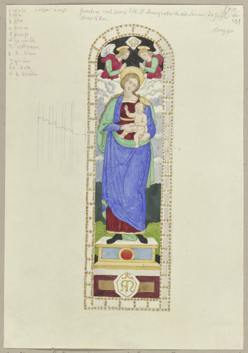 Das Chorfenster von Santissima Annunziata zu Arezzo de Johann Ramboux