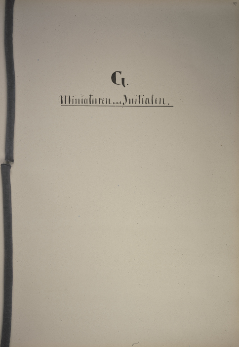 Klebebände, Band 2, Seite 97, G. Miniaturen und Initialen de Johann Ramboux