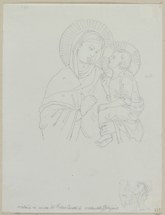 Von Pietro Cavallini neben dem Altar der Reliquien in der unteren Kirche zu San Francesco in Assisi de Johann Ramboux