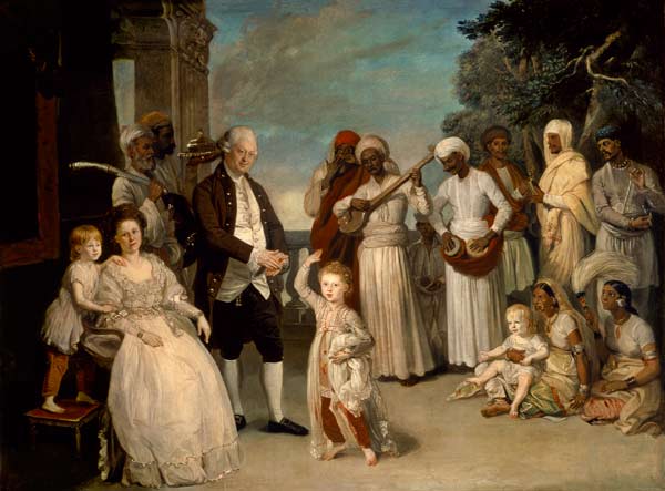 Sir Elijah and Lady Impey and Their Three Children de Johann Zoffany
