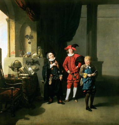 David Garrick with William Burton and John Palmer in 'The Alchemist' by Ben Jonson, 1770 de Johann Zoffany