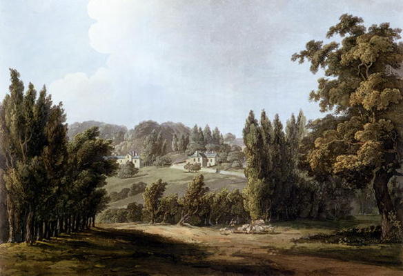 'The Hermitage' at Montmorency, 1809 (colour litho) de John Claude Nattes