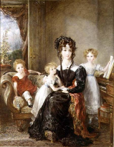 Portrait of Elizabeth Lea and her Children de John Constable