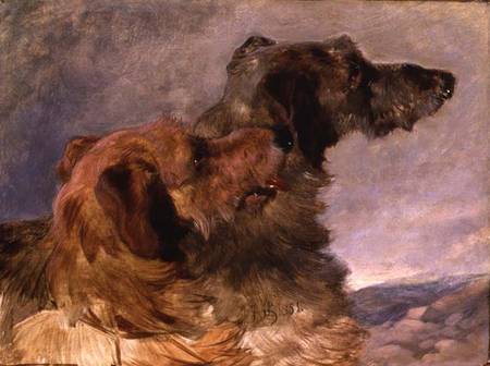 Two Deerhounds de John Frederick Herring d.Ä.