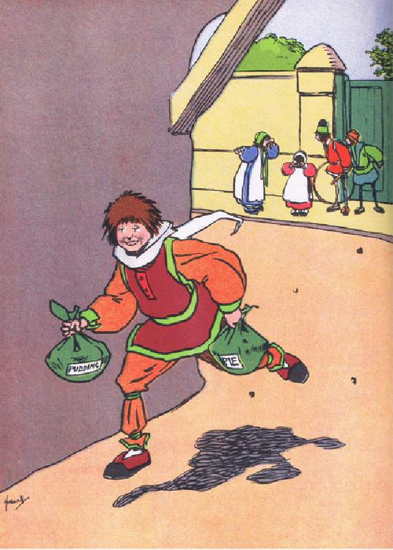 Georgey Porgey ran away, from Blackies Popular Nursery Rhymes published by Blackie and Sons Limited, de John Hassall