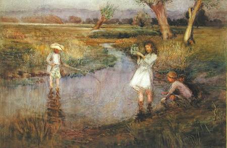 Catching Minnows - Town Meadows, Maidstone, Kent de John Pedder