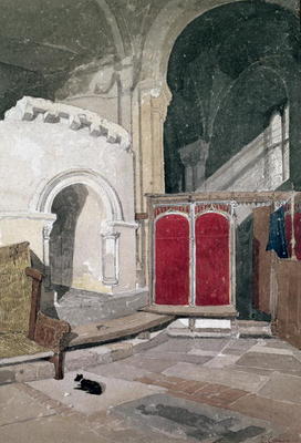 Interior of Norwich Cathedral (w/c on paper) de John Sell Cotman