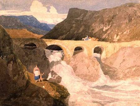 Road to Capel Curig, North Wales  on de John Sell Cotman