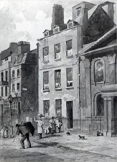 House of Sir Isaac Newton at 35 St Martin''s Street, Leicester Square, London de John Wykeham Archer