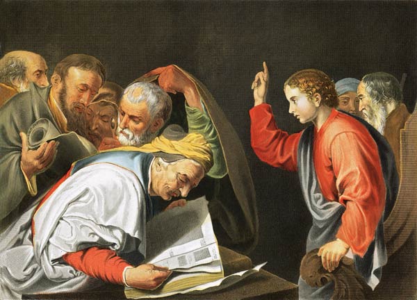 J.de Reibera, 12jähr.Jesus u.Schriftgel. de José (o Jusepe) de Ribera