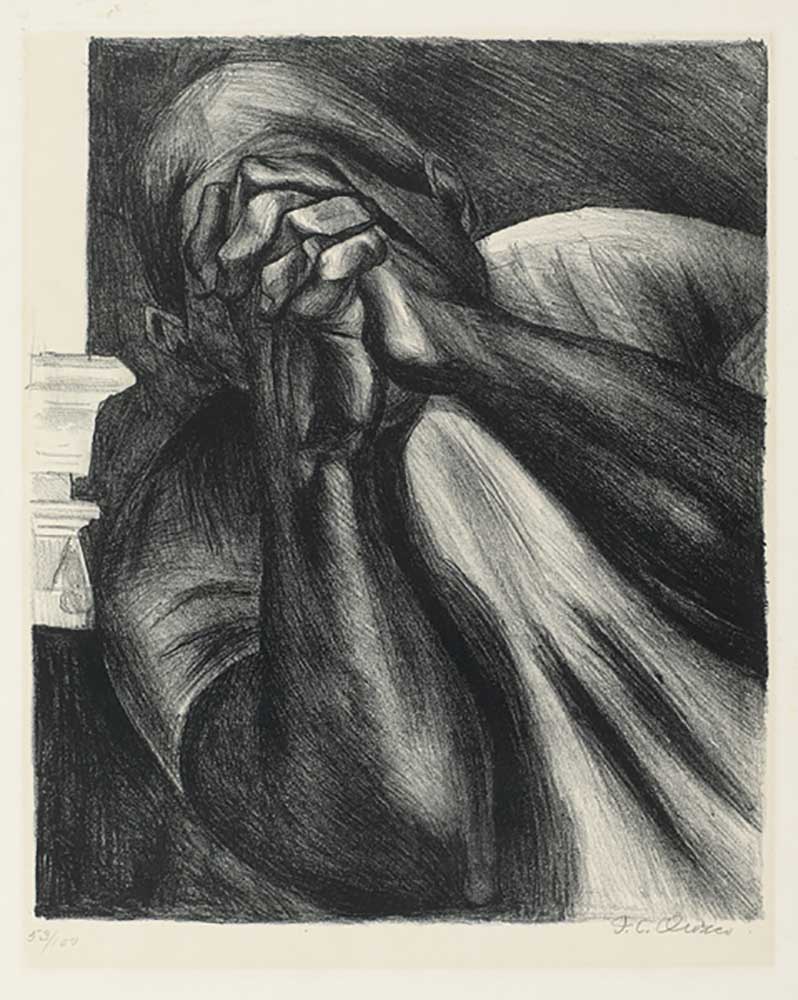 Hombre con manos sobre la cara, 1929 de José Clemente Orozco
