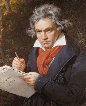 Portrait Ludwig van Beethoven when composing the M