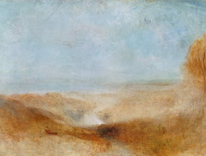 Landscape with a River and a Bay in the Distance de William Turner
