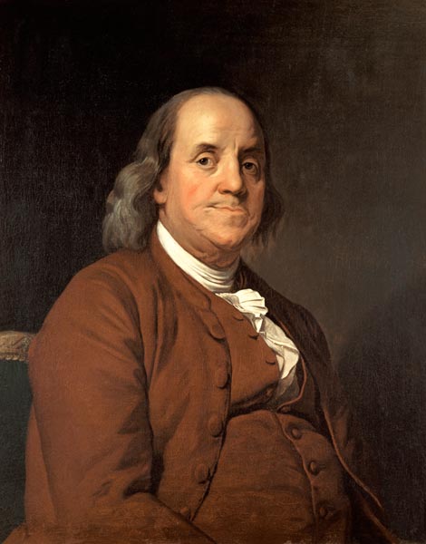 Benjamin Franklin (1706-90) de Joseph Wright of Derby
