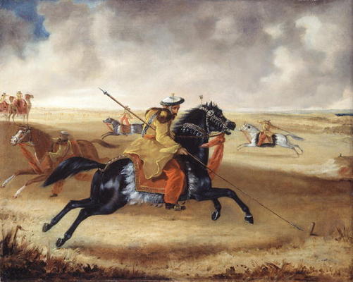 Skinner's Horse at Exercise, c.1840 (oil on canvas) de Joshua Reynolds Gwatkin