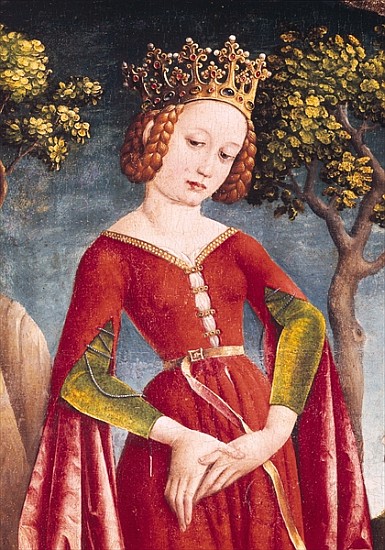 St. George and the Dragon, detail of the Princess, c.1445-50 de Jost Haller