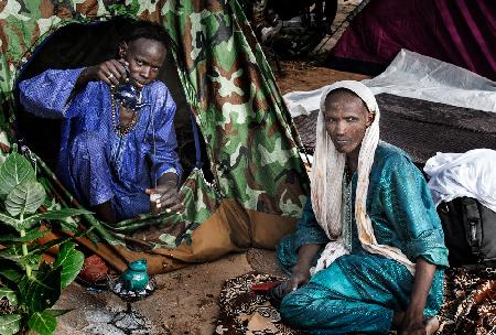 Pouring tea at the gerewol festival-Niger