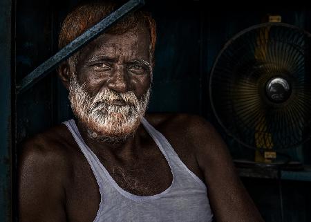 Bangladesh man and a fan.