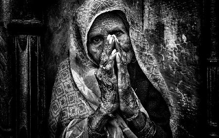 Bleassing people in Holi Festival - India