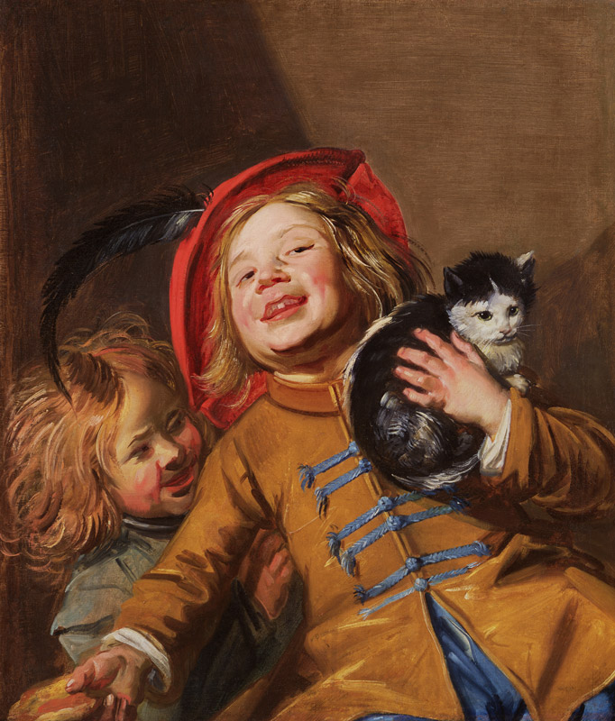 Laughing Children with a Cat de Judith Leyster