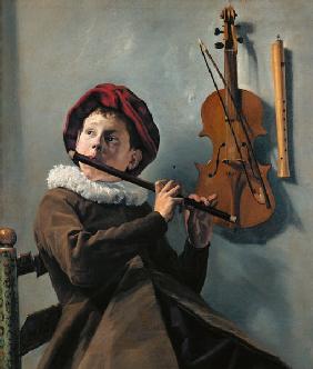 Boy Playing the Flute