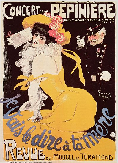 Poster for the Concert de la Pepiniere de Jules Alexandre Grun