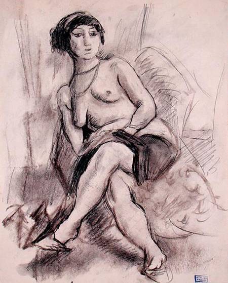 Seated Nude Model de Jules Pascin