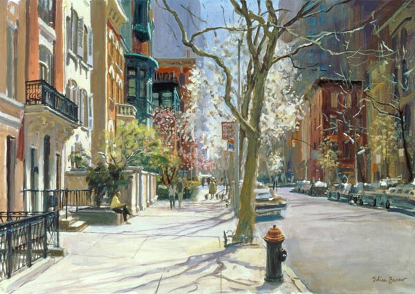 East 70th Street, New York, 1996 (oil on canvas)  de Julian  Barrow