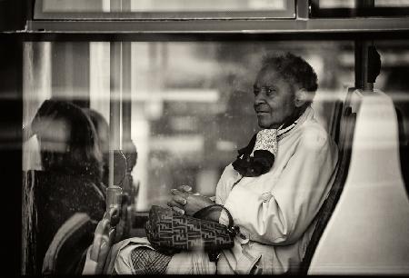 Lady with white coat