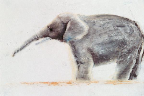 Elefante (pastel sobre papel) 