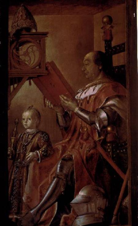 Federigo da Montefeltro and his son Guidobaldo de Juste  de Gand