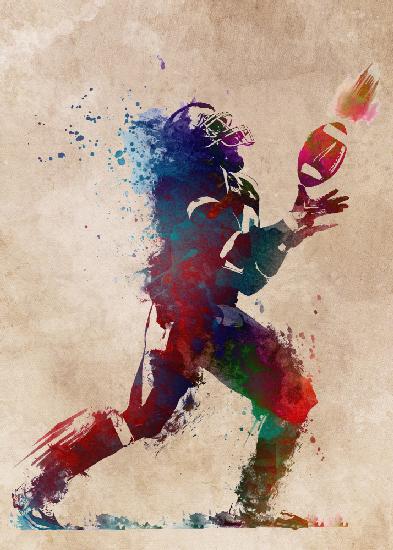 American Football Player Sport Art 5